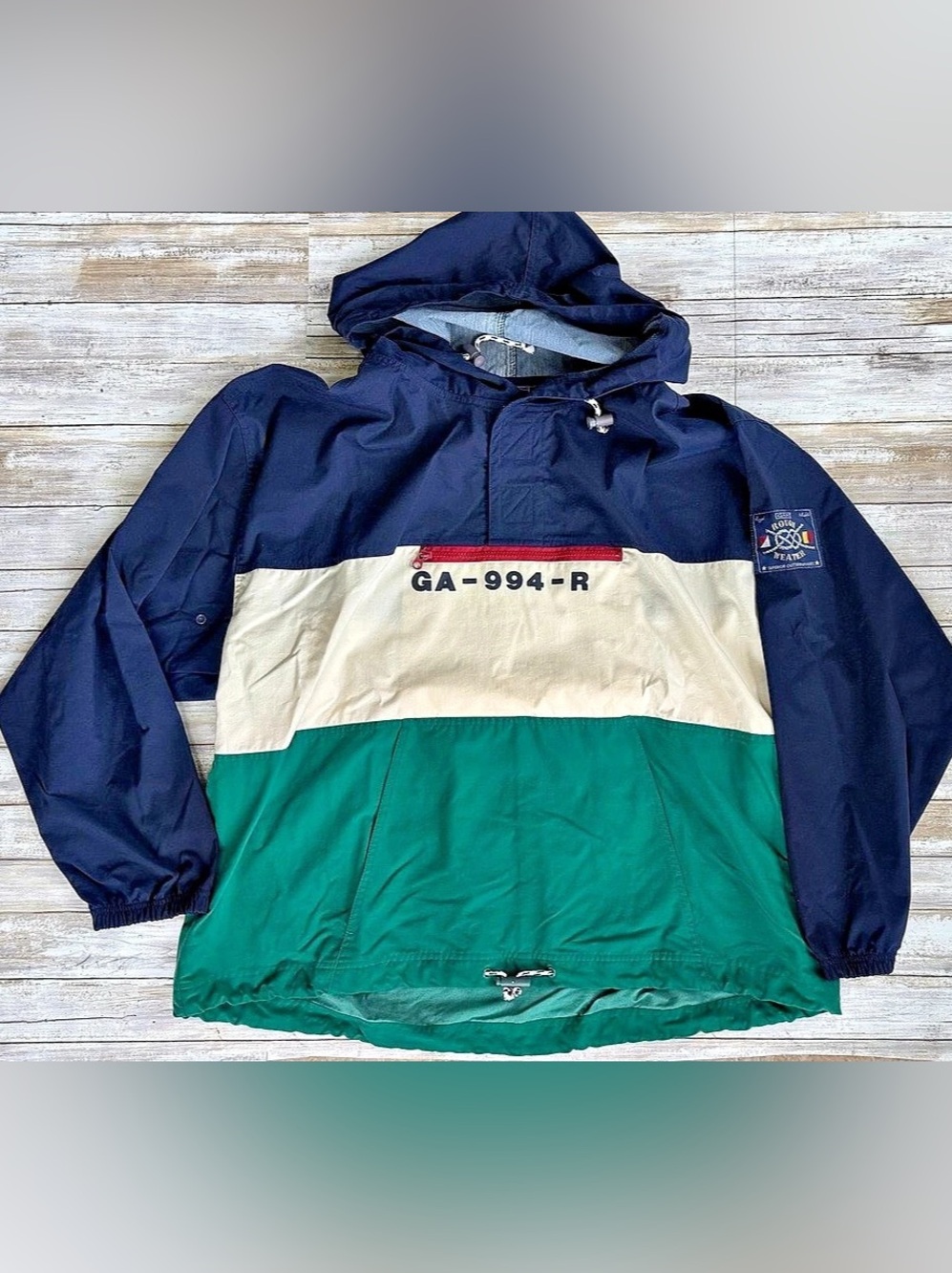 GANT GA-994-R Color Block Windbreaker XL Sports or Nautical Apparel Like New